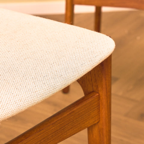 Danish dining chairs in teak by Erik Buch for Findahls Møbelfabrik