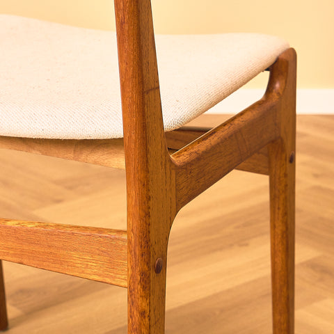 Danish dining chairs in teak by Erik Buch for Findahls Møbelfabrik