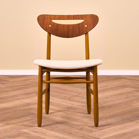 Swedish dining chairs in teak & beech by Nässjö Stolfabrik