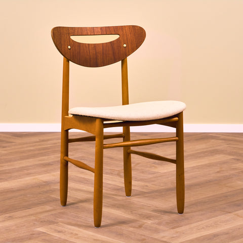 Swedish dining chairs in teak & beech by Nässjö Stolfabrik