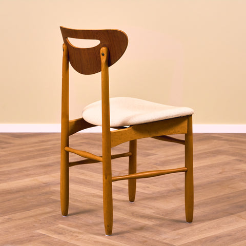 Swedish dining chairs in teak & beech by Nässjö Stolfabrik