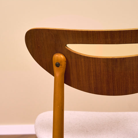 Swedish dining chairs in teak & beech by Nässjö Stolfabrik