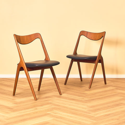 Swedish dining chairs in teak by Albin Johansson & Söner, Hyssna