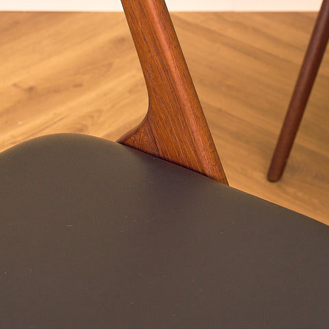 Swedish dining chairs in teak by Albin Johansson & Söner, Hyssna