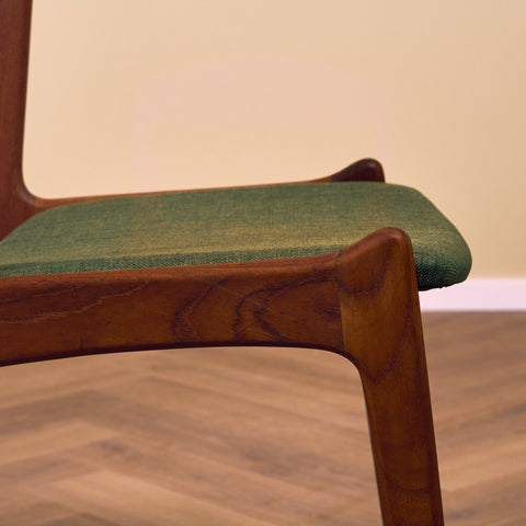 Danish dining chairs in teak by Sorø Stolefabrik