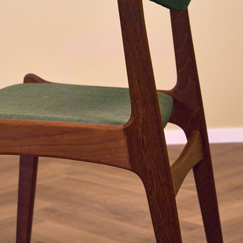 Danish dining chairs in teak by Sorø Stolefabrik