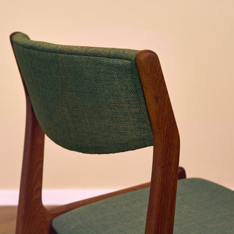 Danish dining chairs in teak by Sorø Stolefabrik