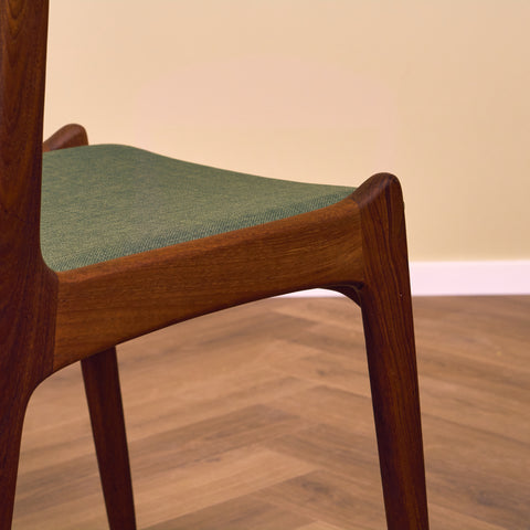 Danish dining chairs in teak by Sorø Stolefabrik