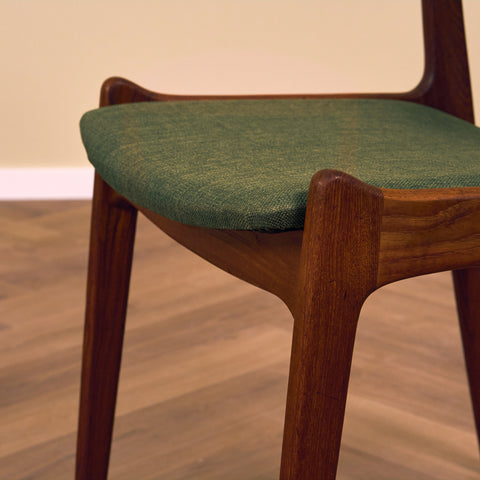 Danish dining chairs in teak by Sorø Stolefabrik