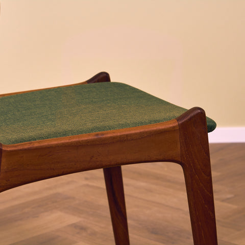 Danish dining chairs in teak by Sorø Stolefabrik