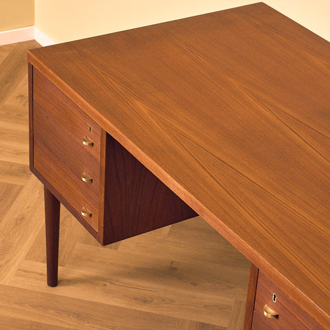 Danish writing desk in teak by Severin Hansen for Haslev Møbelfabrik