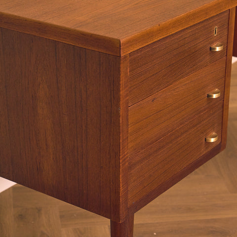 Danish writing desk in teak by Severin Hansen for Haslev Møbelfabrik
