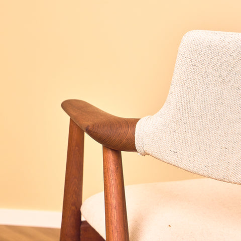 Danish dining armchairs in teak by Erik Kirkegaard for Glostrup Møbelfabrik