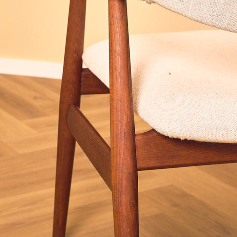 Danish dining armchairs in teak by Erik Kirkegaard for Glostrup Møbelfabrik