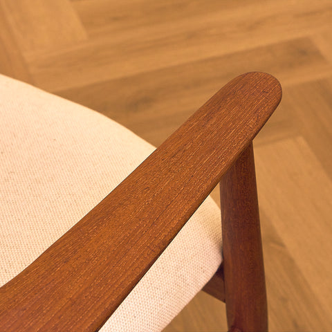 Danish dining armchairs in teak by Erik Kirkegaard for Glostrup Møbelfabrik
