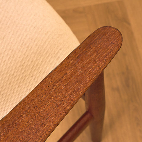 Danish dining armchairs in teak by Erik Kirkegaard for Glostrup Møbelfabrik