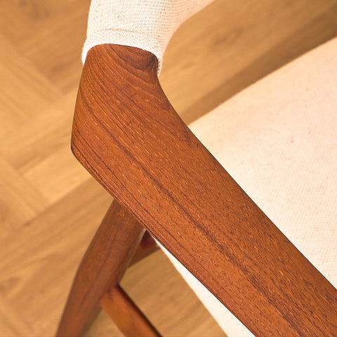 Danish dining armchairs in teak by Erik Kirkegaard for Glostrup Møbelfabrik