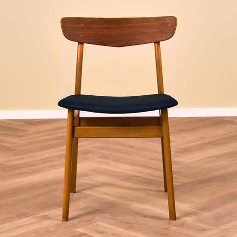 Danish dining chairs in teak & beech by Findahl