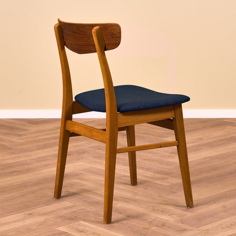 Danish dining chairs in teak & beech by Findahl
