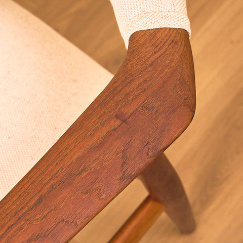 Danish dining armchairs in teak by Erik Kirkegaard for Glostrup Møbelfabrik