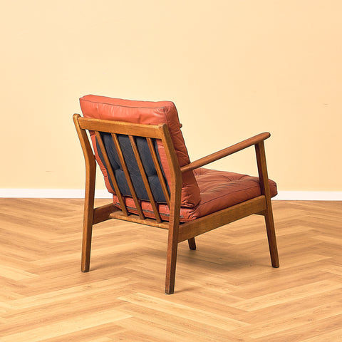 Danish armchair in teak and oak