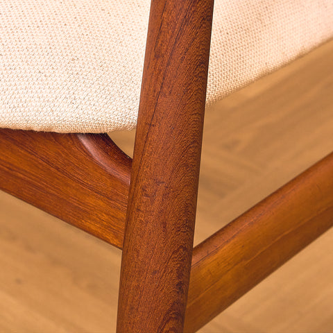 Danish dining armchairs in teak by Erik Kirkegaard for Glostrup Møbelfabrik