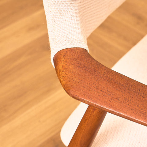 Danish dining armchairs in teak by Erik Kirkegaard for Glostrup Møbelfabrik