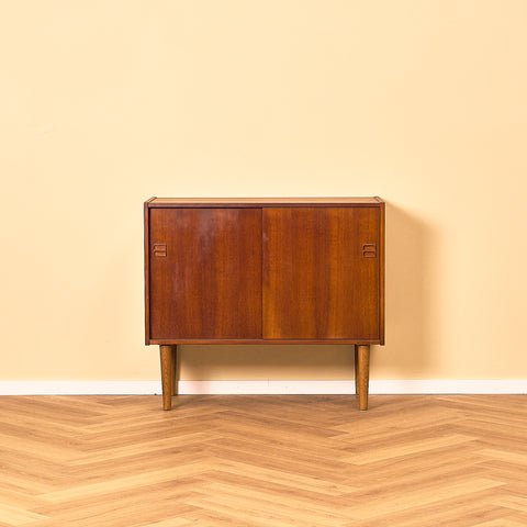 Danish Teak Cabinet with Sliding Doors