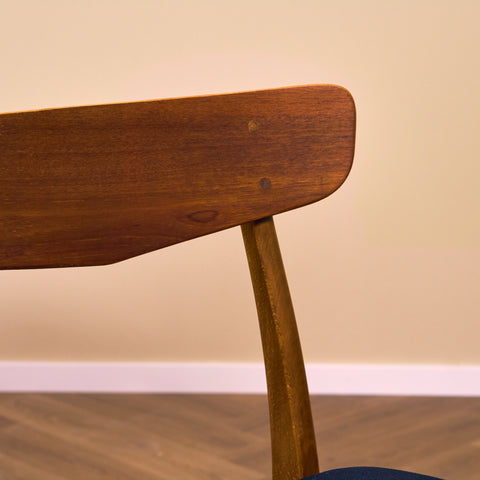 Danish dining chairs in teak & beech by Findahl