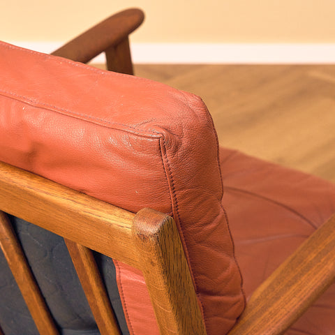 Danish armchair in teak and oak