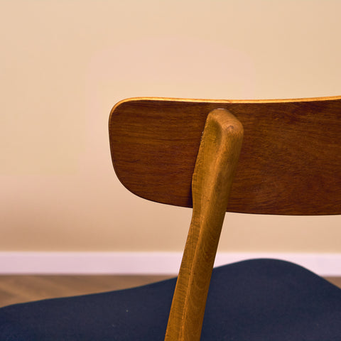 Danish dining chairs in teak & beech by Findahl