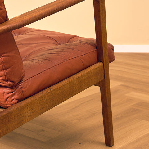 Danish armchair in teak and oak