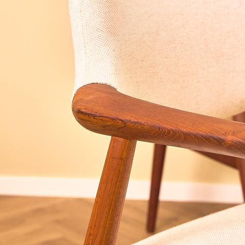 Danish dining armchairs in teak by Erik Kirkegaard for Glostrup Møbelfabrik