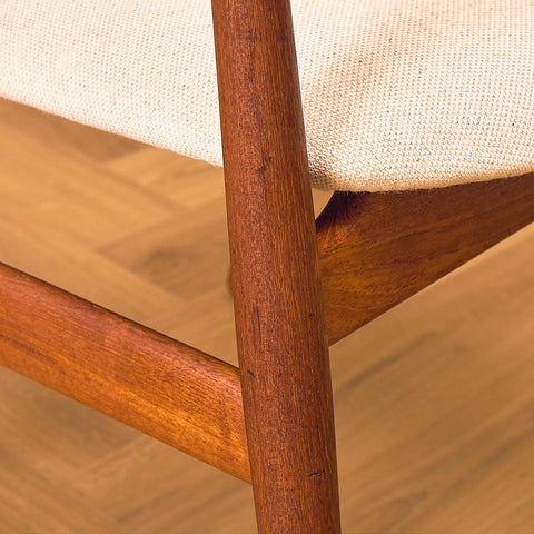 Danish dining armchairs in teak by Erik Kirkegaard for Glostrup Møbelfabrik