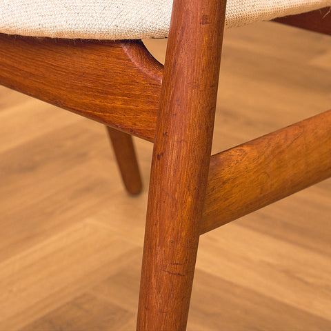 Danish dining armchairs in teak by Erik Kirkegaard for Glostrup Møbelfabrik
