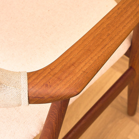 Danish dining armchairs in teak by Erik Kirkegaard for Glostrup Møbelfabrik