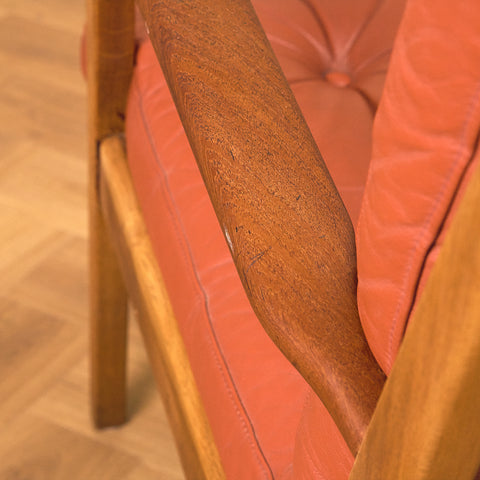 Danish armchair in teak and oak