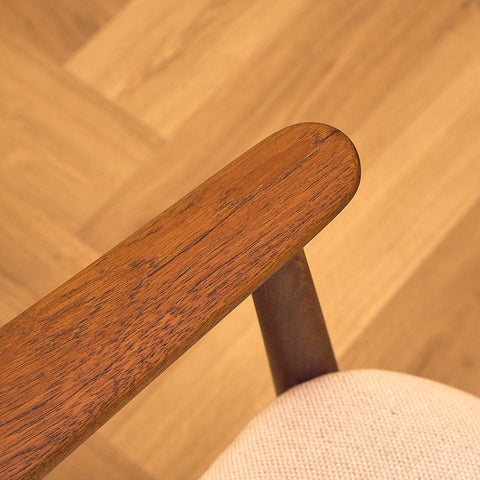 Danish dining armchairs in teak by Erik Kirkegaard for Glostrup Møbelfabrik