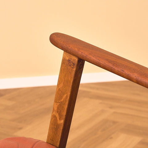 Danish armchair in teak and oak