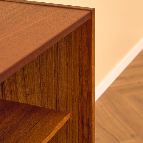 Danish Teak Cabinet with Sliding Doors