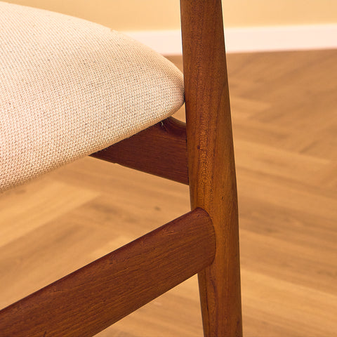 Danish dining armchairs in teak by Erik Kirkegaard for Glostrup Møbelfabrik