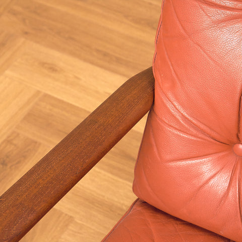 Danish armchair in teak and oak