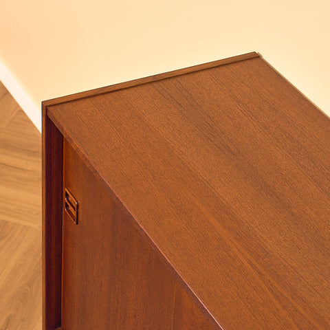 Danish Teak Cabinet with Sliding Doors