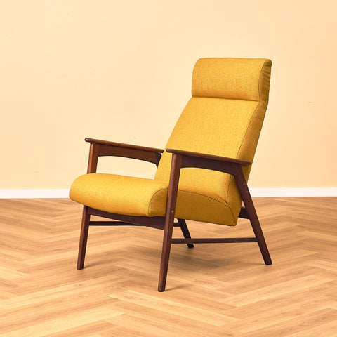 Danish armchair in teak and walnut