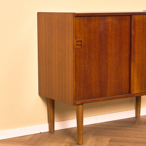 Danish Teak Cabinet with Sliding Doors