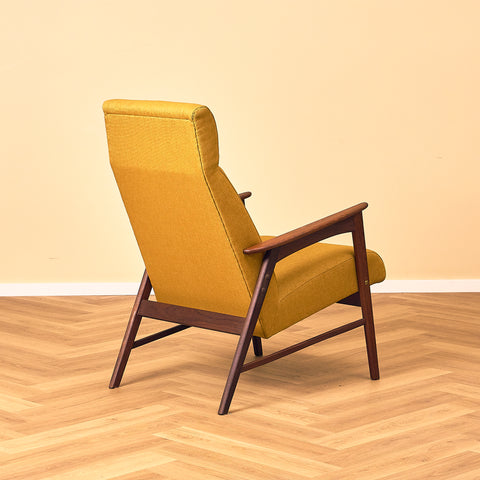 Danish armchair in teak and walnut