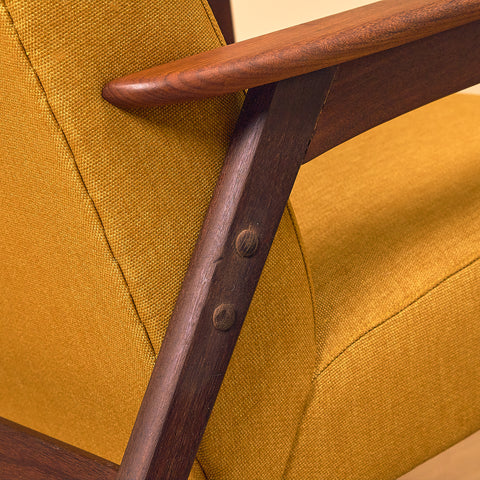 Danish armchair in teak and walnut