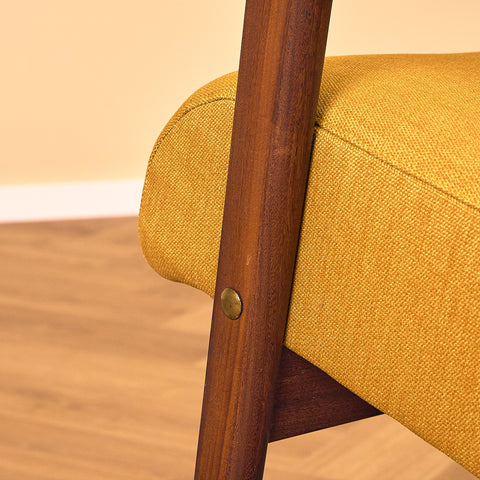 Danish armchair in teak and walnut
