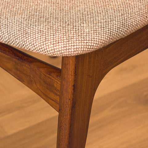 Danish set of 6 dining chairs in solid walnut by Erik Buch