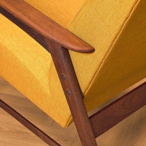 Danish armchair in teak and walnut